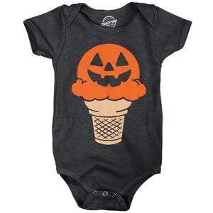 Jack O Lantern Ice Cream Cone Baby Bodysuit Jumper For Infants